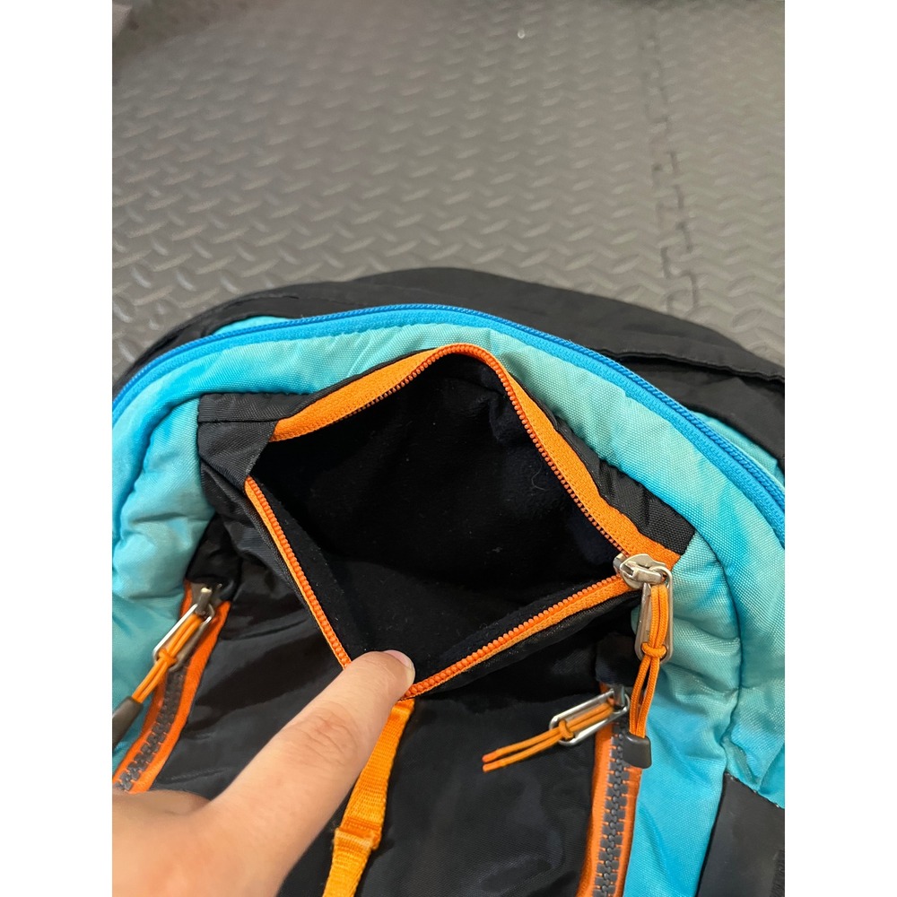 The North Face Surge II Transit Backpack Unisex OS Black Blue Orange Hiking Bag - Picture 8 of 16
